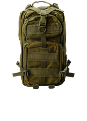Green polyester backpack