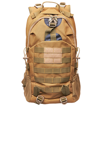 Brown polyester backpack