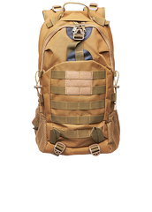 Brown polyester backpack